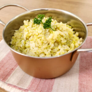 Arroz integral com brócolis