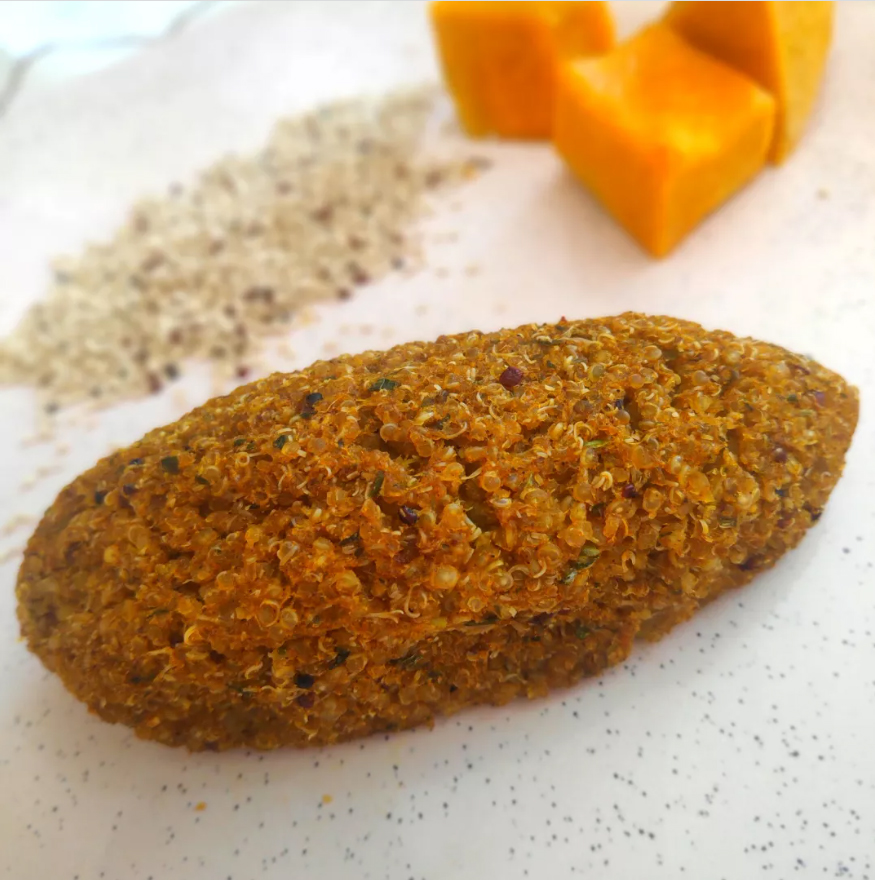 Quibe de abóbora com quinoa